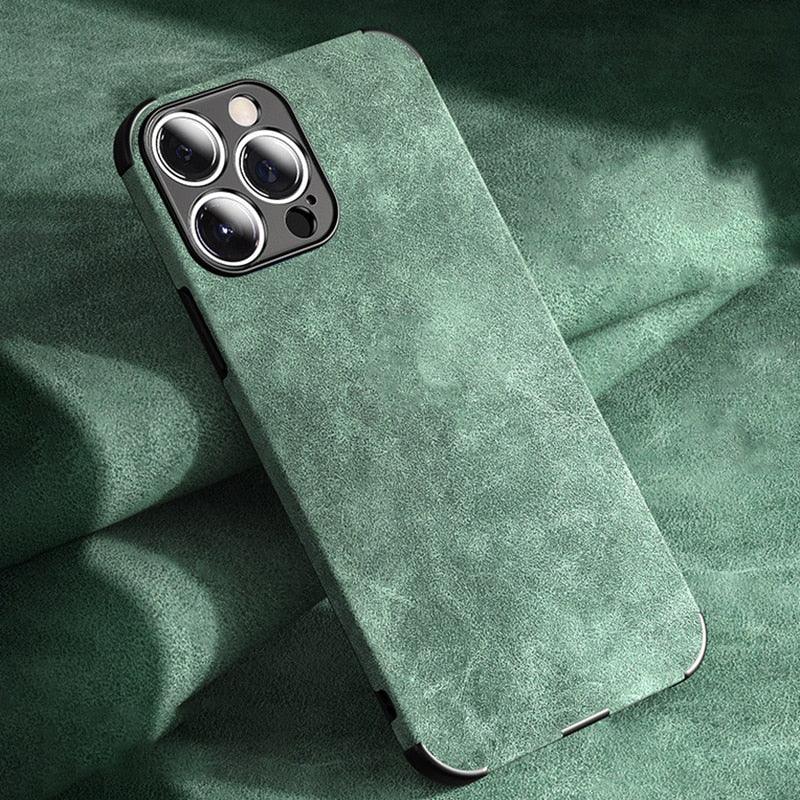 Purple Full-Leather iPhone Case