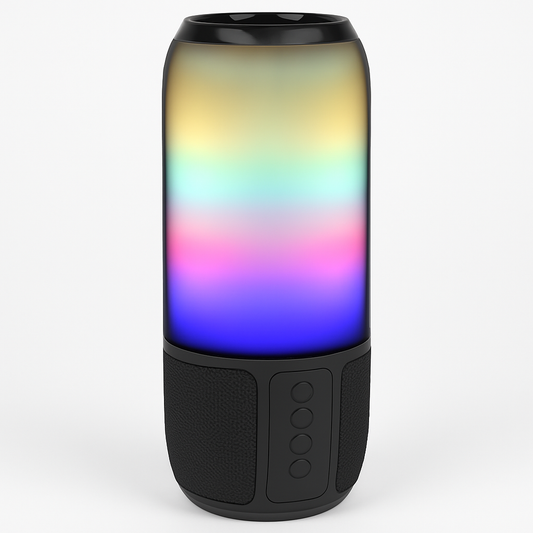 Portable Wireless Speaker with 6-Color Lights for Home