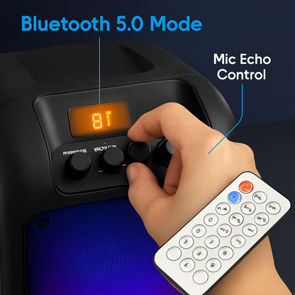 Portable Wireless Party Speaker with RGB Lights