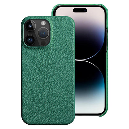 Neon Orange Genuine Leather iPhone Case – product view 11
