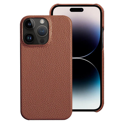 Neon Orange Genuine Leather iPhone Case – product view 9