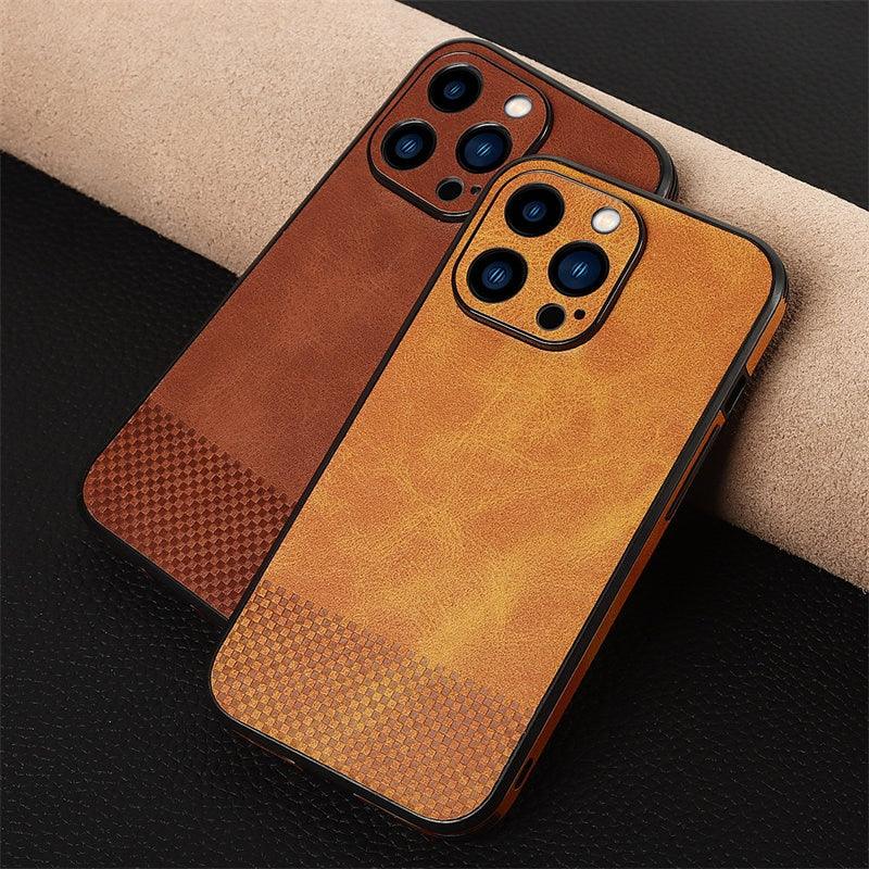 Genuine Leather Shockproof iPhone Case