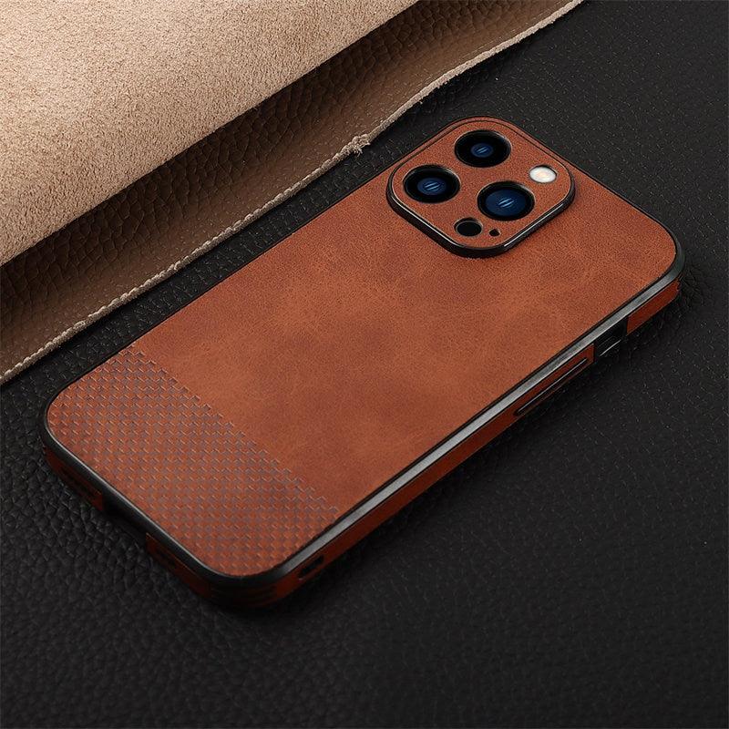 Genuine Leather Shockproof iPhone Case – product view 2