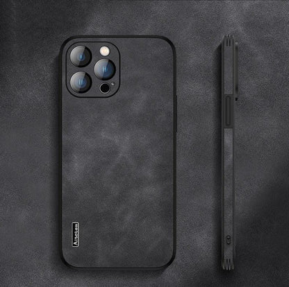 Hard Genuine Leather iPhone Case