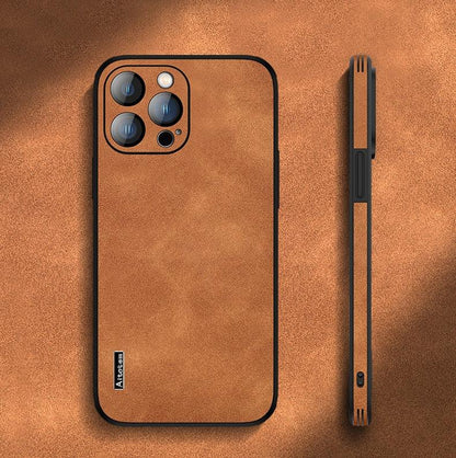 Hard Genuine Leather iPhone Case