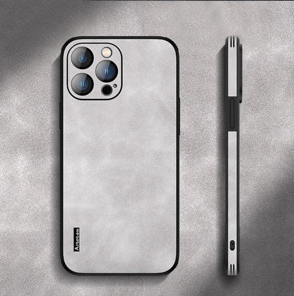 Hard Genuine Leather iPhone Case