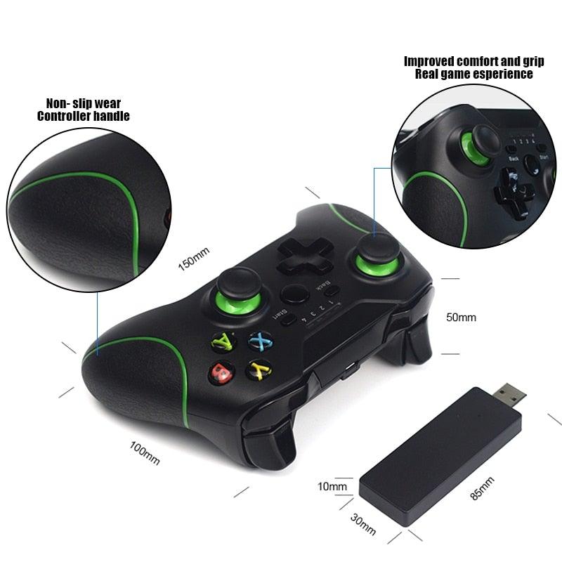 Black 2.4GHz Wireless PC Gamepad – product view 2