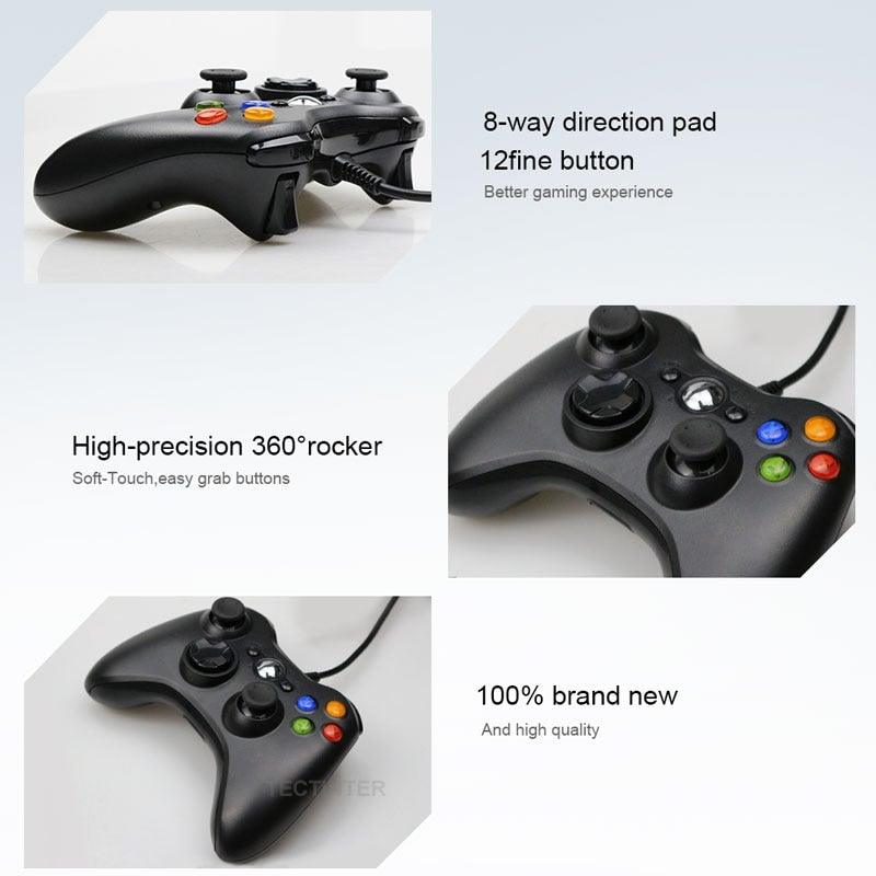 Black USB Wired Vibration Gamepad – product view 12