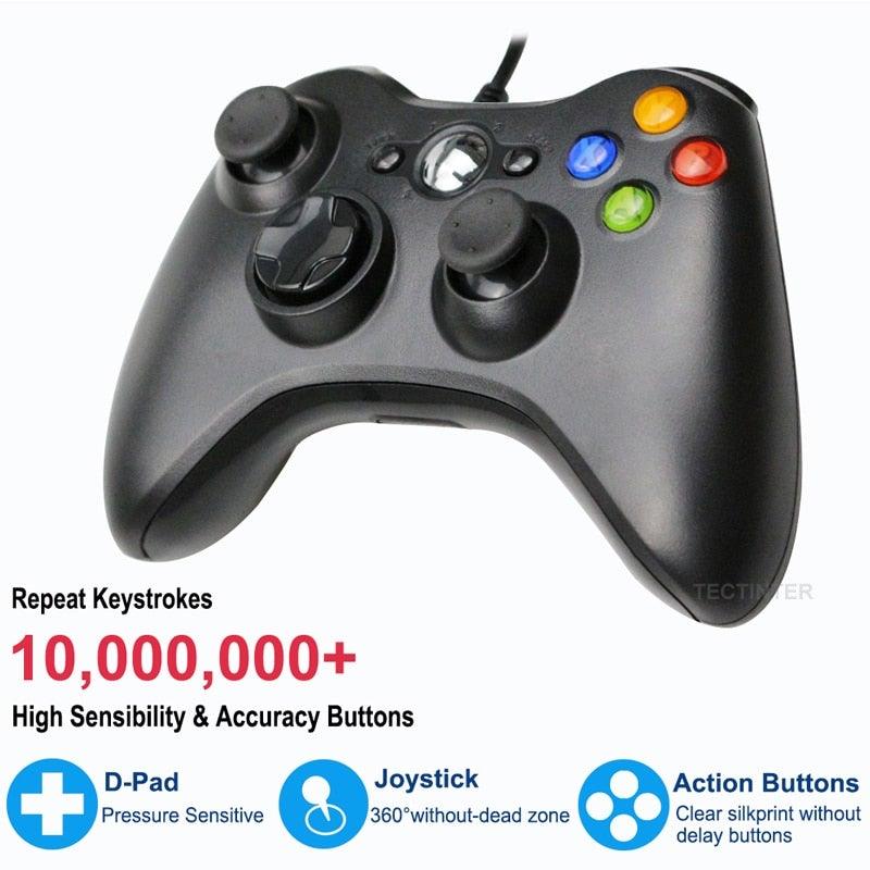 Black USB Wired Vibration Gamepad – product view 7