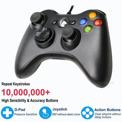 Black USB Wired Vibration Gamepad – product view 7