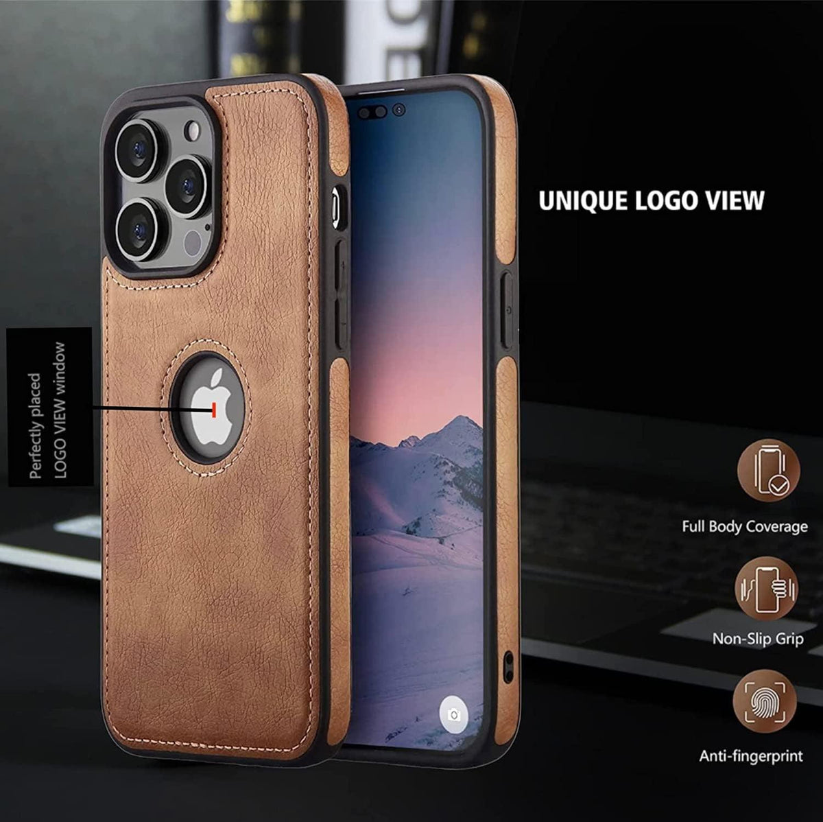 Slim PU Leather iPhone 14 Case – product view 3