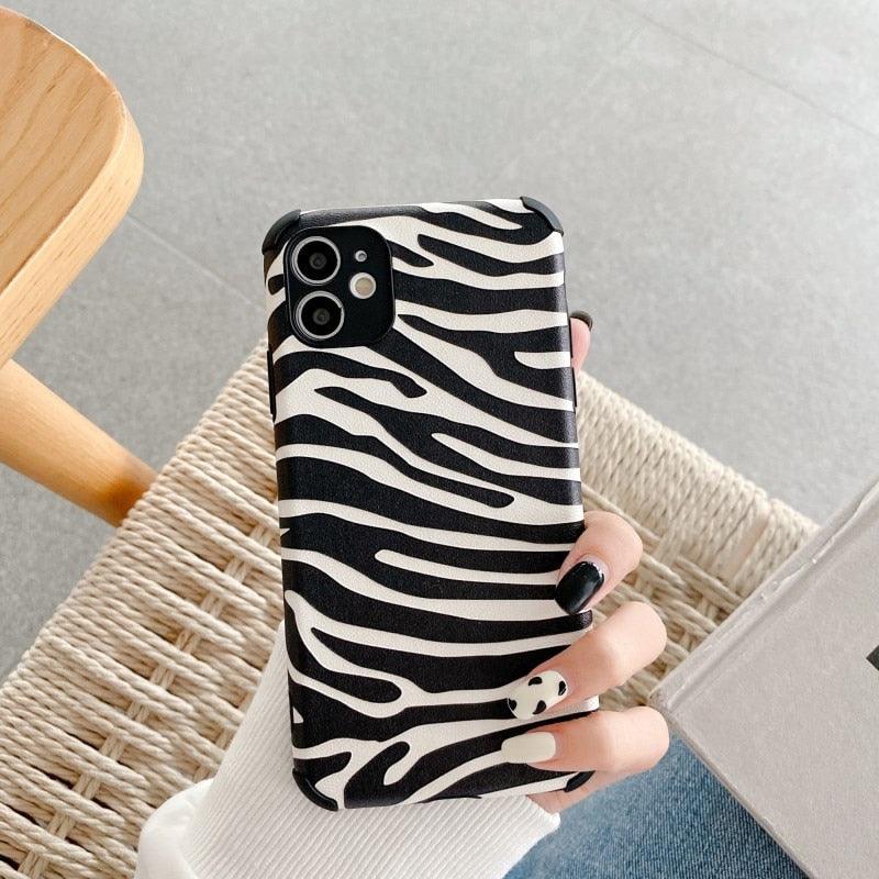 Zebra-Print Leather iPhone Case – product view 9