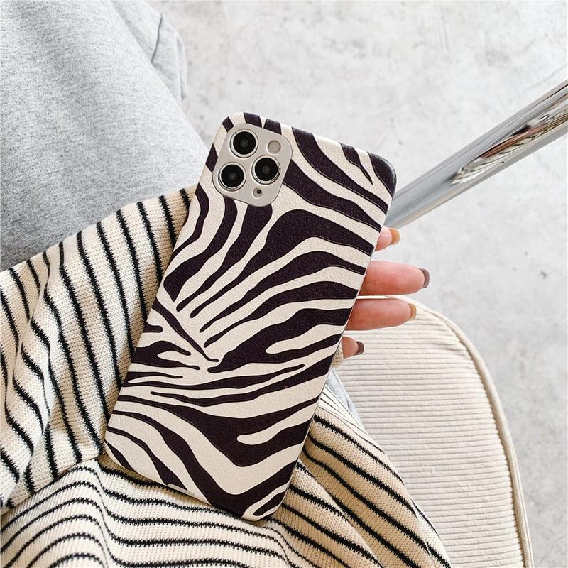 Zebra-Print Leather iPhone Case – product view 11