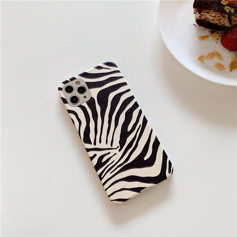 Zebra-Print Leather iPhone Case – product view 18