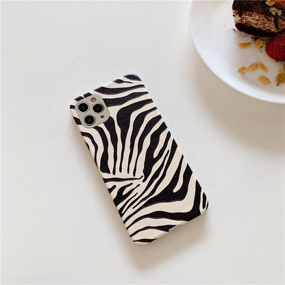 Zebra-Print Leather iPhone Case – product view 18