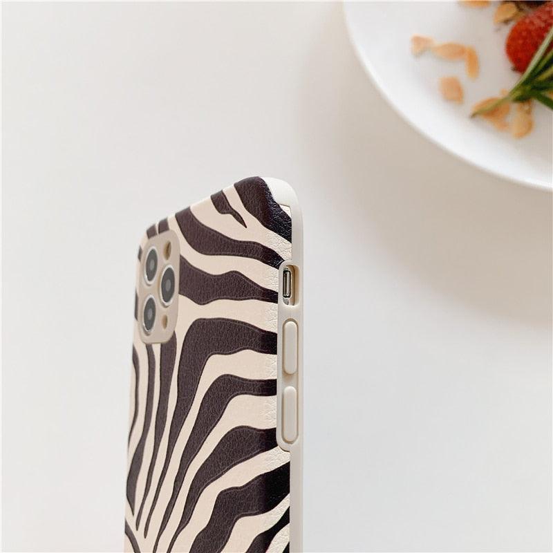 Zebra-Print Leather iPhone Case – product view 20