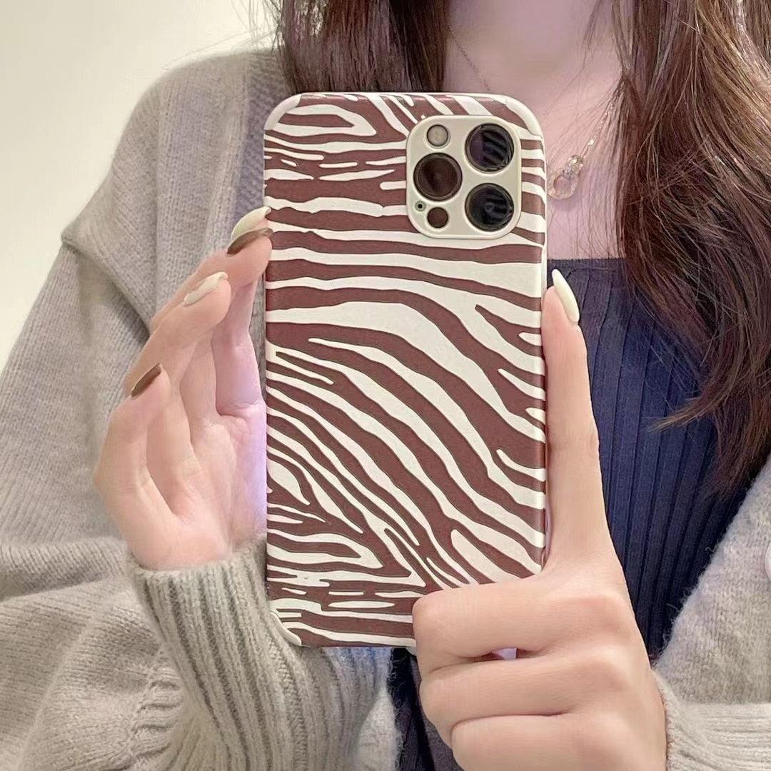 Zebra-Print Leather iPhone Case – product view 8