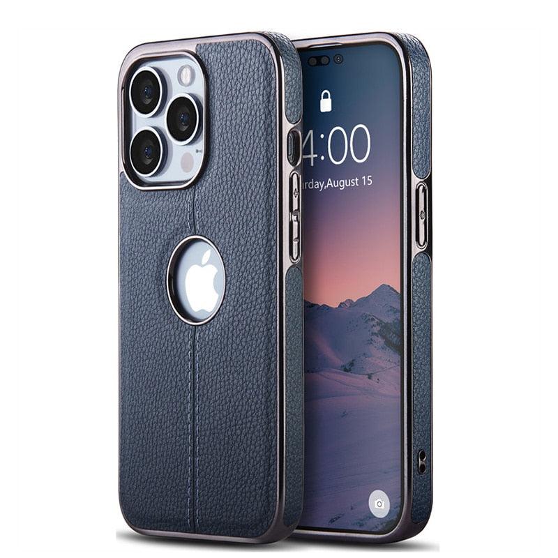 Textured Leather iPhone 14 Case
