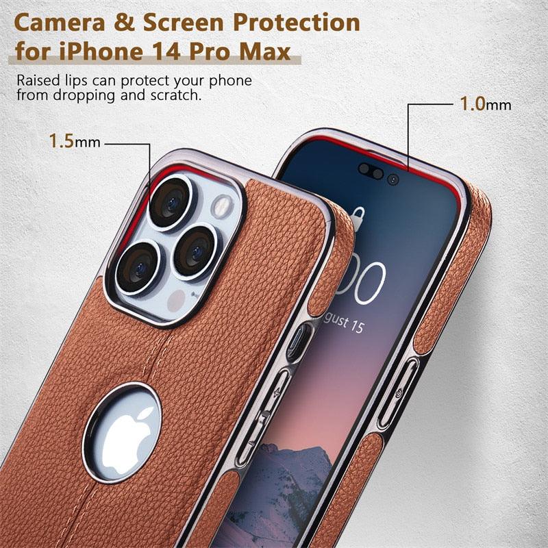 Textured Leather iPhone 14 Case – product view 18