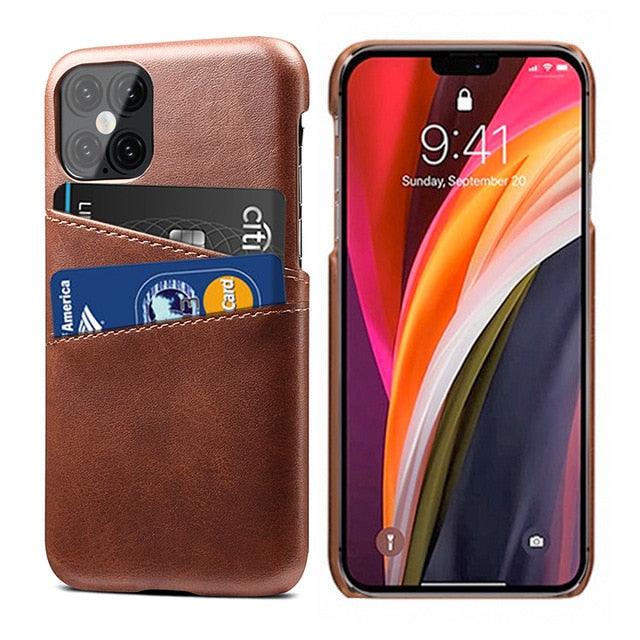Ultra-Thin Leather iPhone Wallet Case