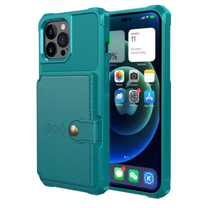 Magnetic Leather iPhone Wallet Case with Stand