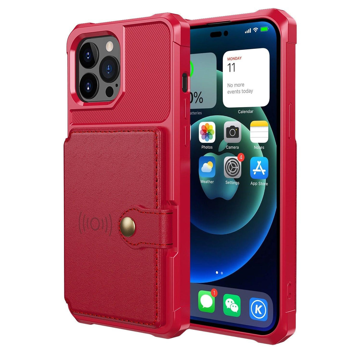 Magnetic Leather iPhone Wallet Case with Stand – product view 20