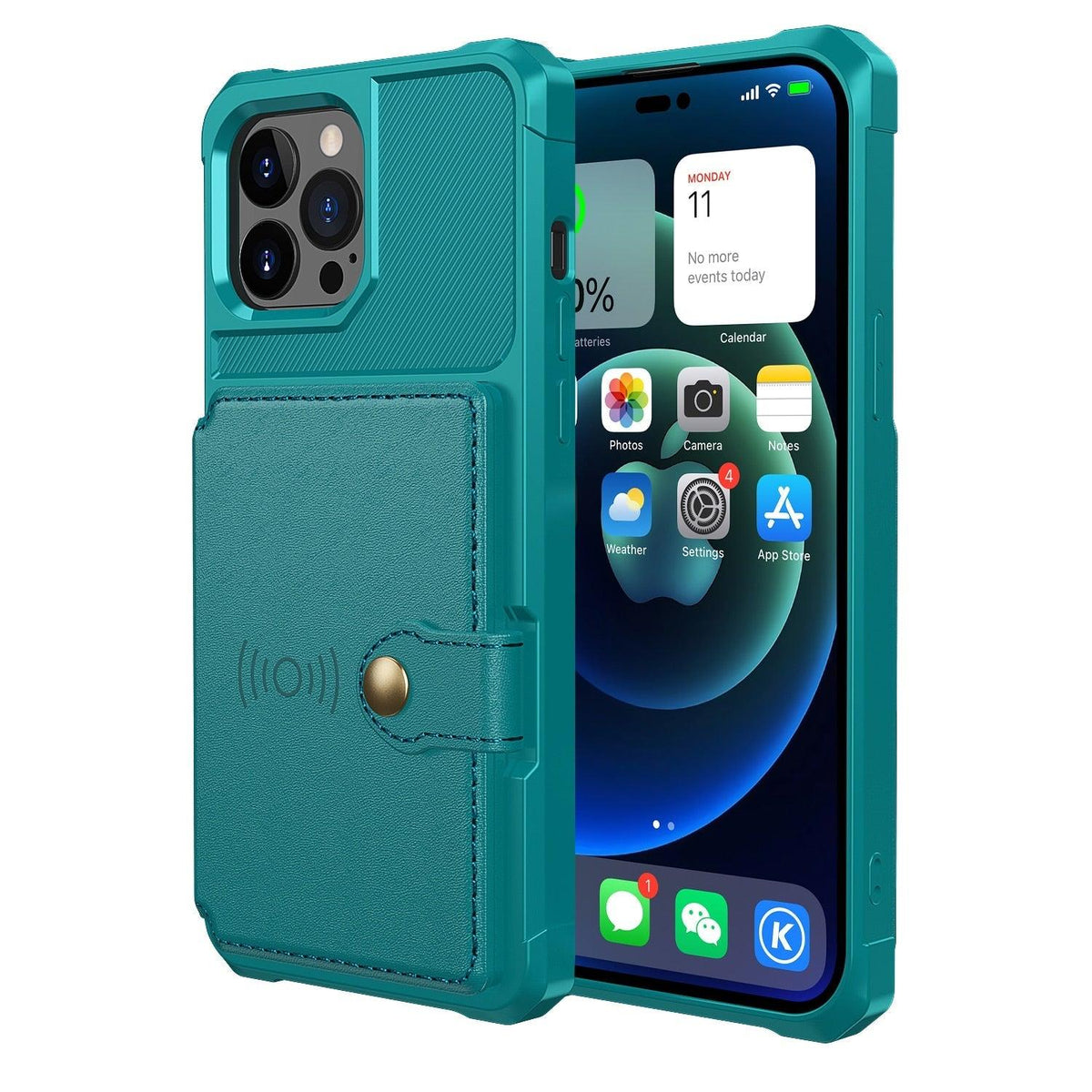 Magnetic Leather iPhone Wallet Case with Stand – product view 10