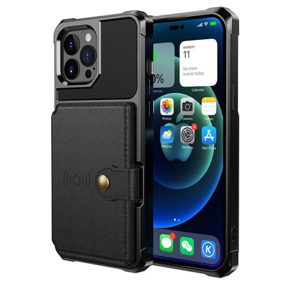 Magnetic Leather iPhone Wallet Case with Stand – product view 12