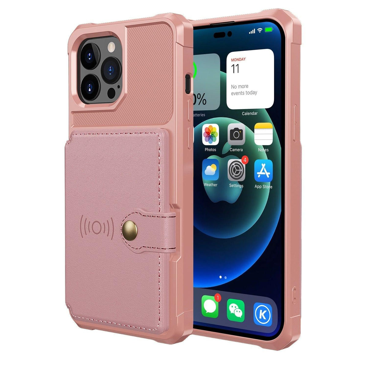 Magnetic Leather iPhone Wallet Case with Stand – product view 19