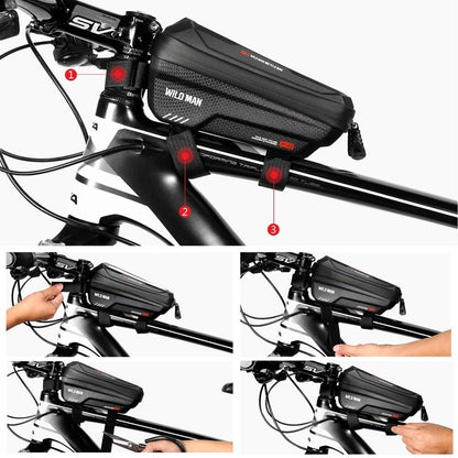 Black Waterproof Bike Phone Bag – 6.6-Inch