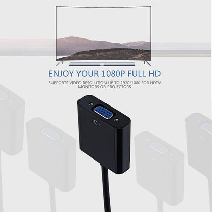 HD 1080P HDMI Compatible To VGA Adapter Converter Cable Gold-Plated HDMI to VGA Adapter For Laptop TV To Projector Display HDTV
