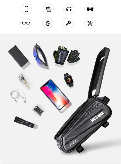 Black Waterproof Bike Phone Bag – 6.6-Inch