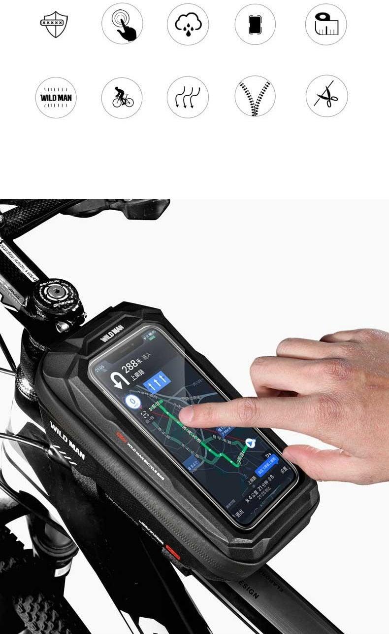 Hard-Shell Touchscreen Bike Phone Bag