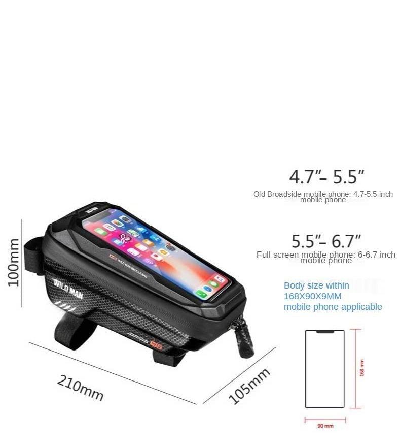 Hard-Shell Touchscreen Bike Phone Bag