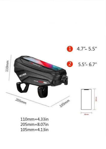 Hard-Shell Touchscreen Bike Phone Bag