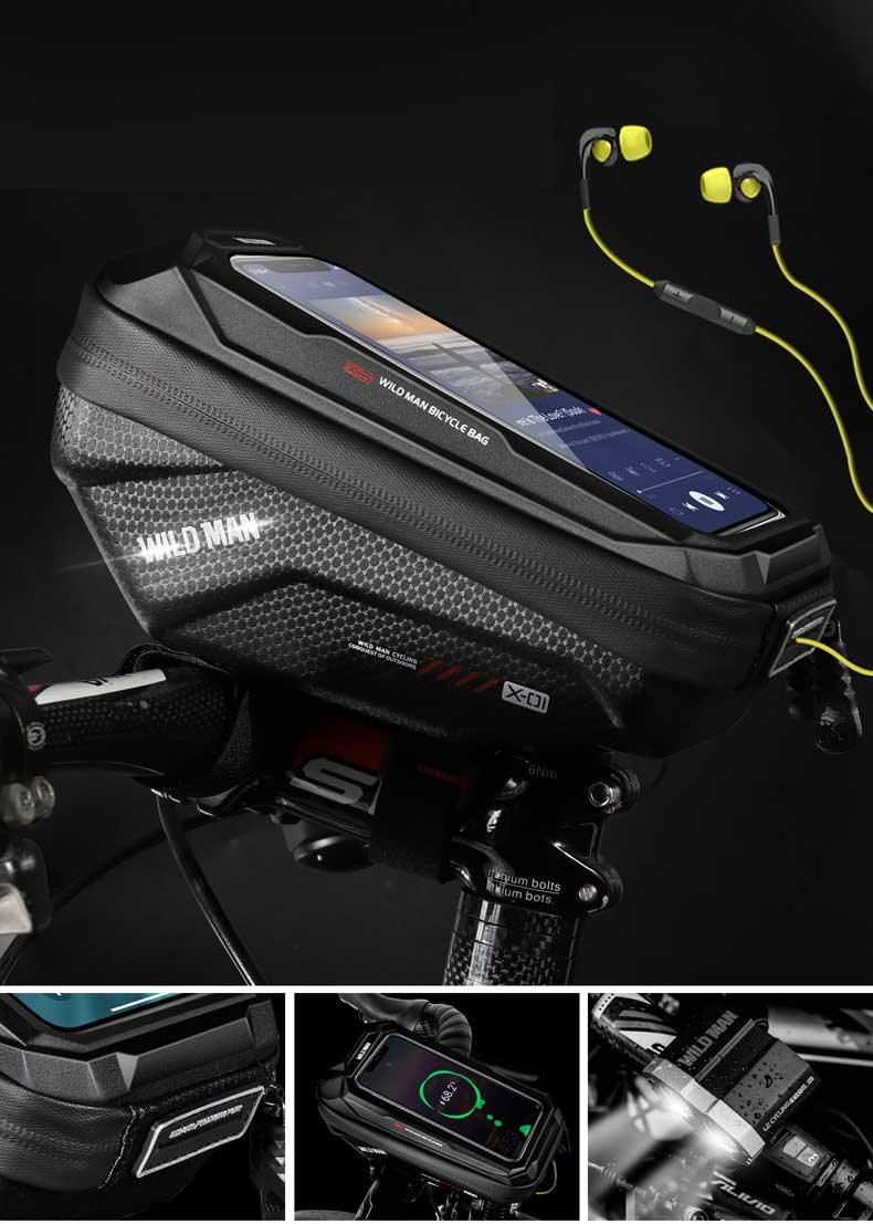 Hard-Shell Touchscreen Bike Phone Bag