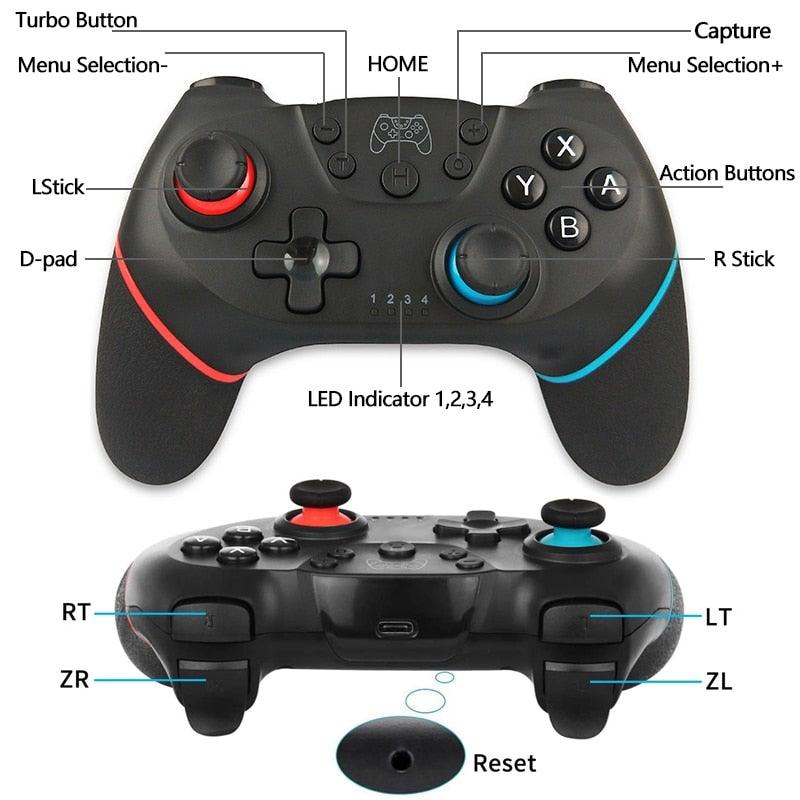 Black Wireless Bluetooth Multi-Device Gamepad – product view 7