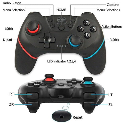 Black Wireless Bluetooth Multi-Device Gamepad – product view 7