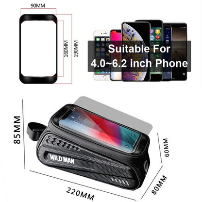 Reflective Rainproof Bike Phone Bag – 6.5-Inch
