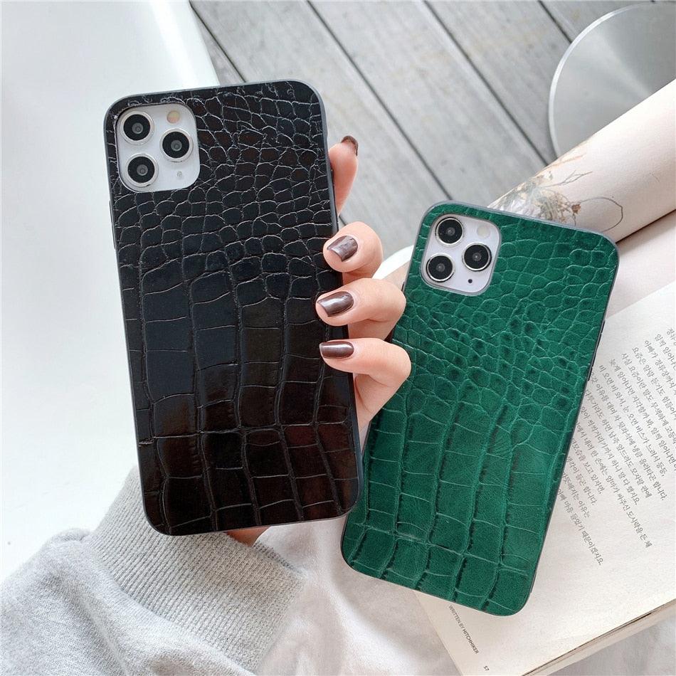 Animal-Texture PU Leather iPhone Case