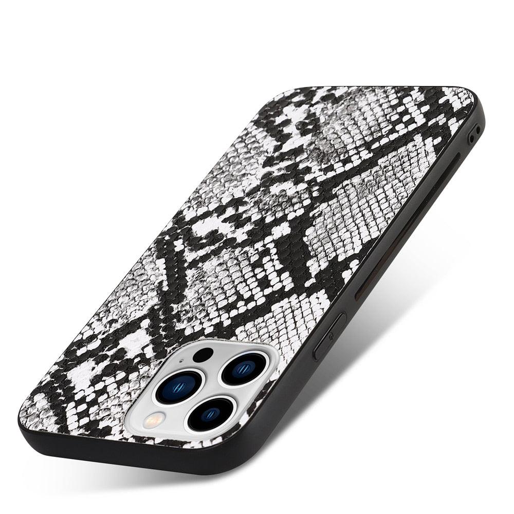 Animal-Texture PU Leather iPhone Case