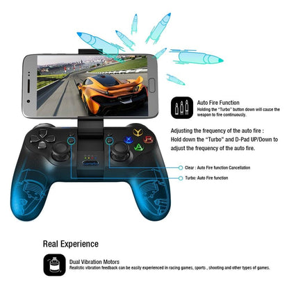 Black Bluetooth 2.4GHz Wireless Gamepad – product view 7