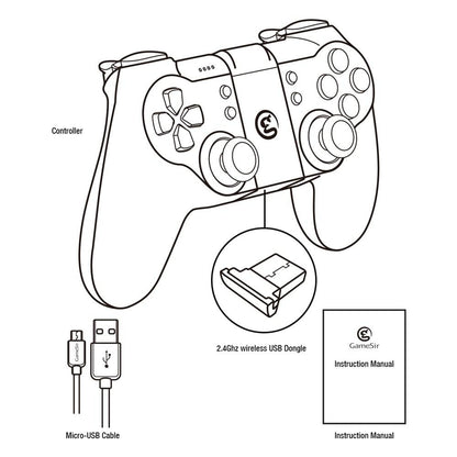 Black Bluetooth 2.4GHz Wireless Gamepad – product view 8