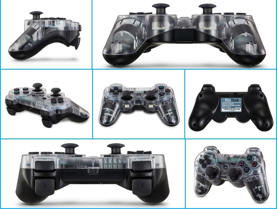 Transparent Dual-Shock Wireless PC Gamepad – product view 4
